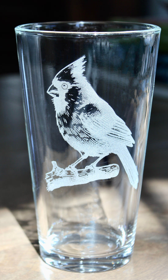 Cardinal Laser Engraved Glasses