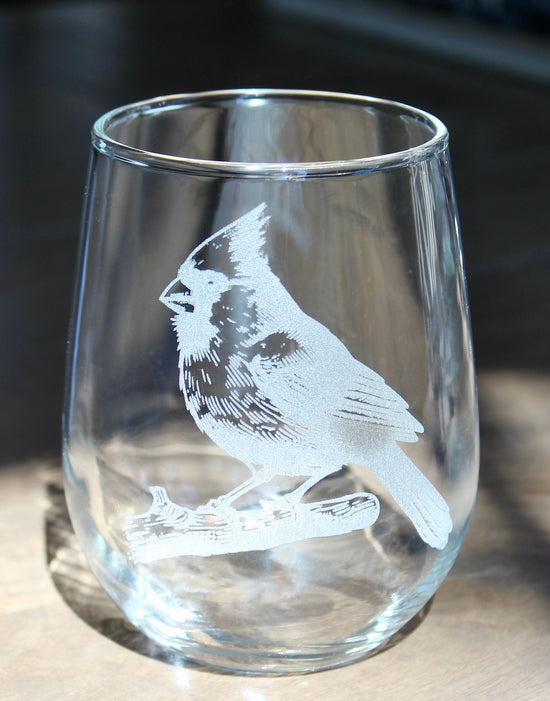 Cardinal Laser Engraved Glasses