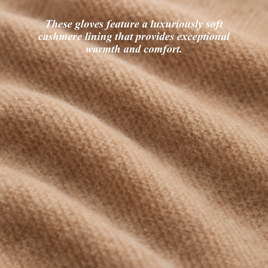 Giovanni (brown) - Classic Italian lambskin leather gloves with cashmere lining
