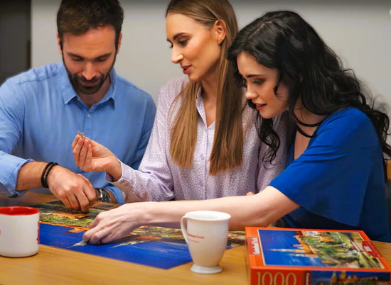500 Piece Jigsaw Puzzle, Morning at the Seaside, Art Collection, Coastal Fishing Boats, Oil Painting, Fine Art jigsaw, Seaside, Adult Puzzle, Castorland B-53919
