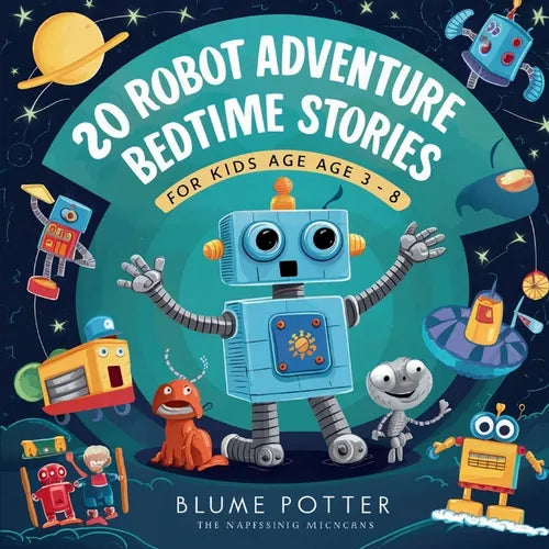 20 Robot Adventure Bedtime Stories For Kids Age 3 - 8 - Paperback