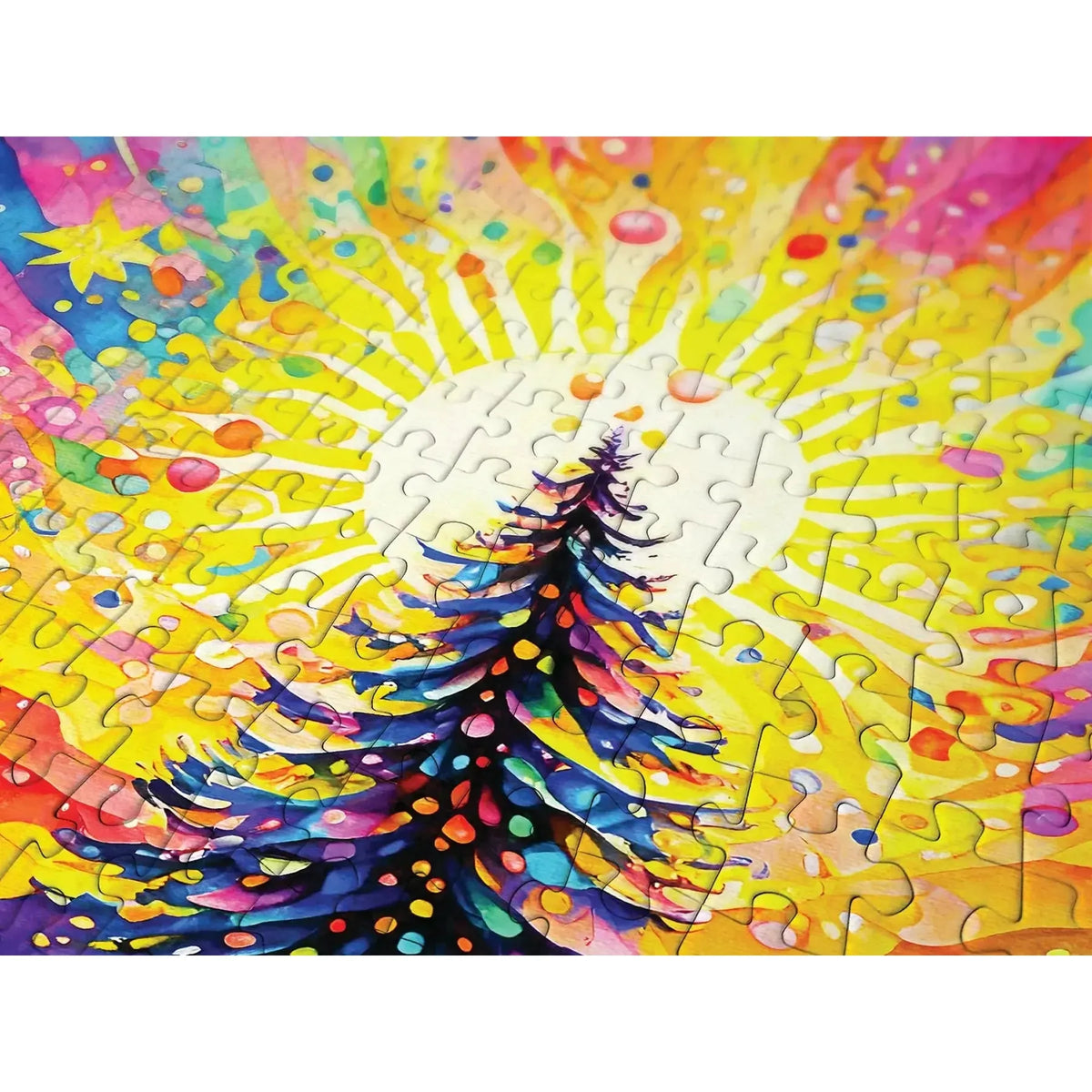 Christmas Tree Celebration 1000 Piece Jigsaw Puzzle Enjoy, Christmas themed decorative accent for seasonal display