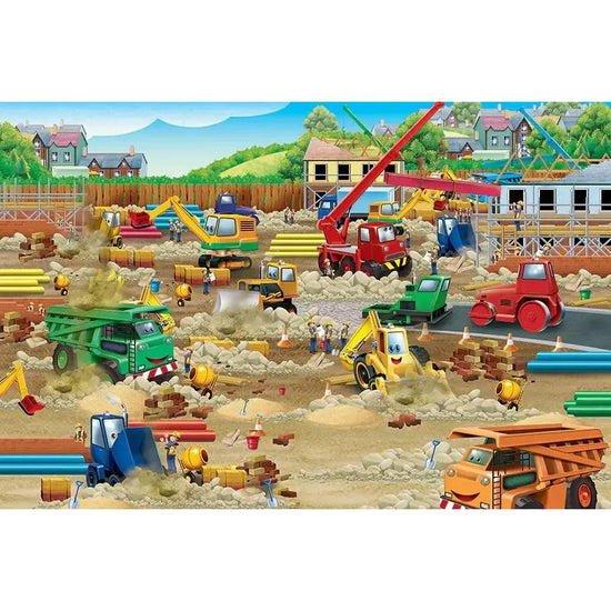 Construction Zone 35 Piece Floor Jigsaw Puzzle Cobble Hill