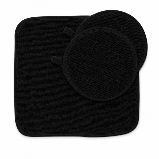 Cook & Clean Bundle 100% Cotton Dish Drying Mat 16" x 18.5", (2) 100% Cotton Pot Holders