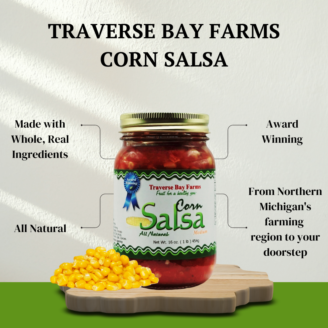 Corn Salsa - Medium, 16 oz - Salsa for Appetizers