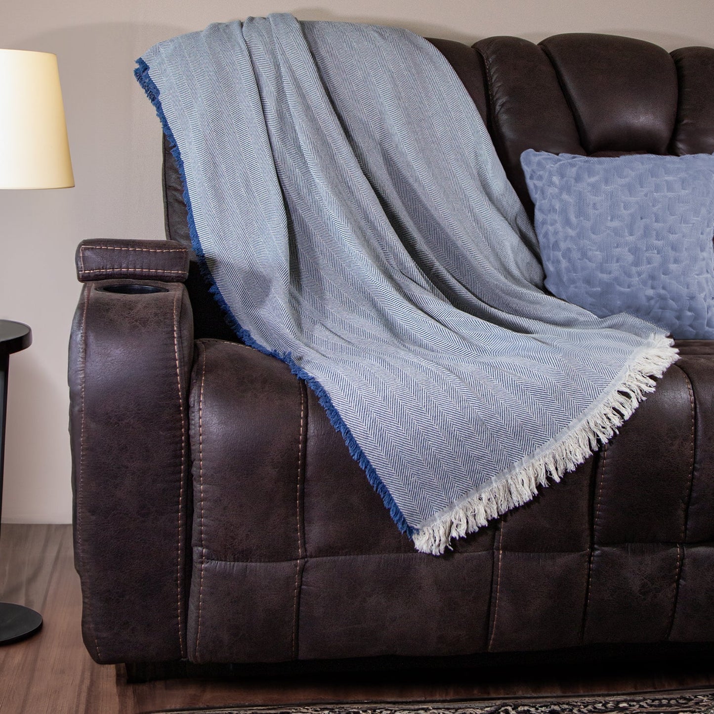 100% Cotton Patterned (Large) Throw Blankets - 58" x 62"
