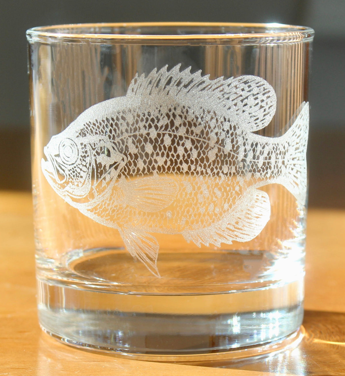 Crappie Laser Engraved Glasses