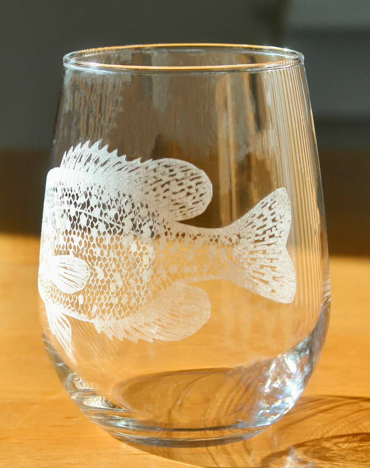 Crappie Laser Engraved Glasses