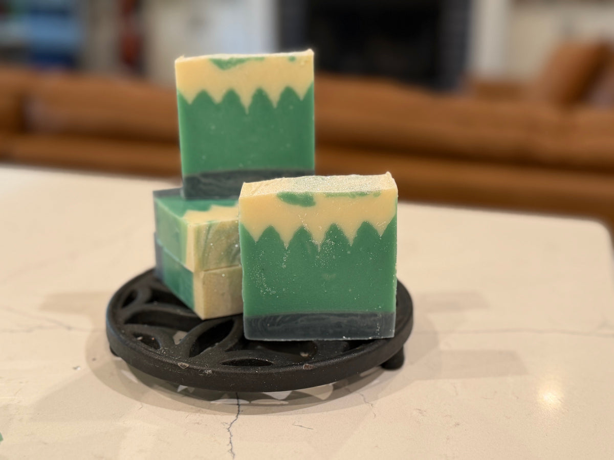 Frosted Fir Luxury Handmade Soap with jojoba and shea