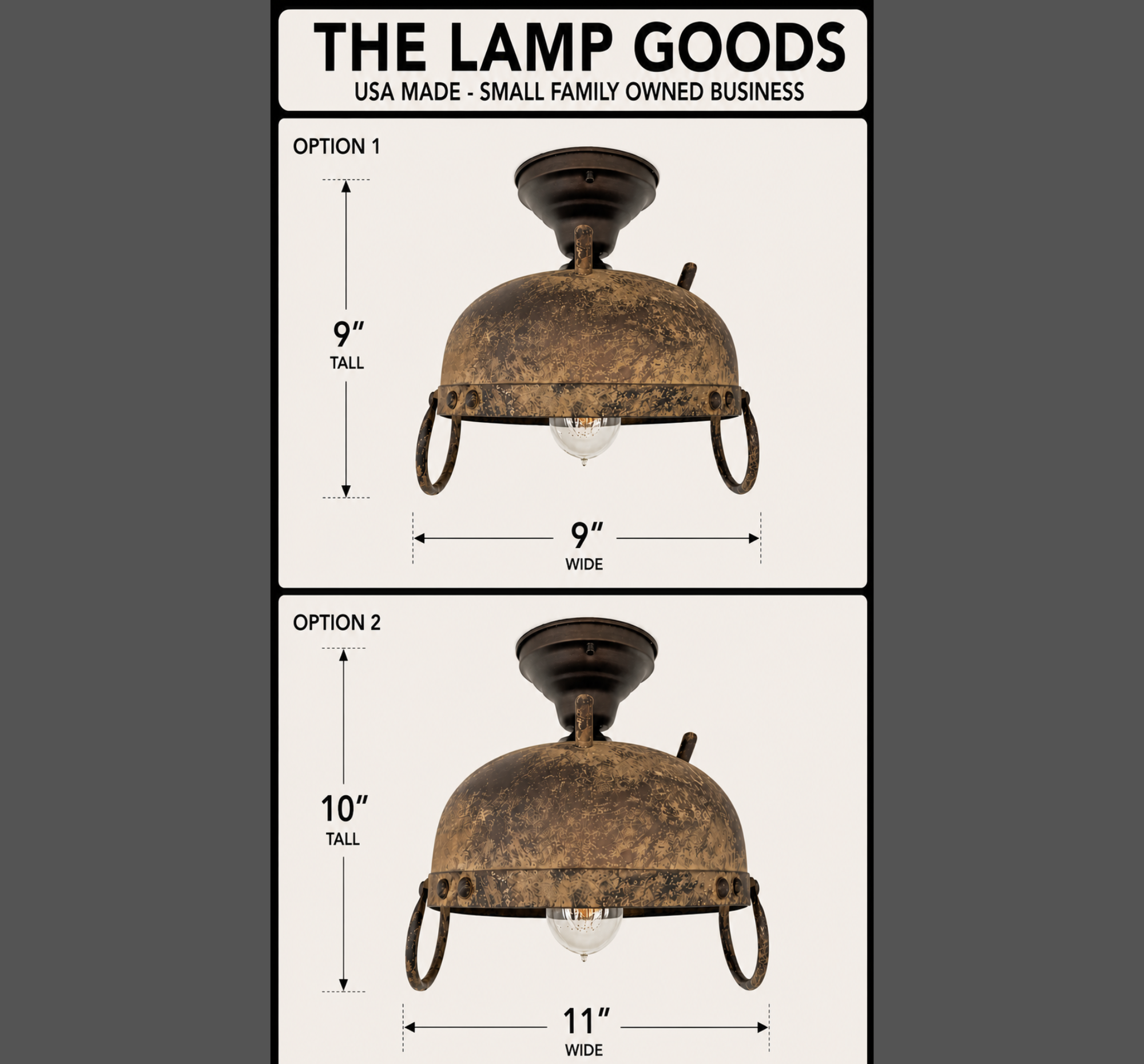 Iron Rustic Industrial Ceiling Light Fixture