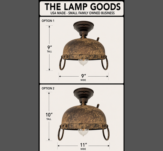 Iron Rustic Industrial Ceiling Light Fixture