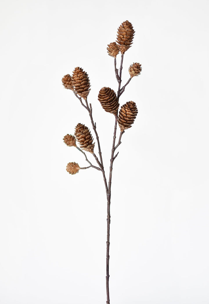 28" Faux Pine Cone Branch Stem