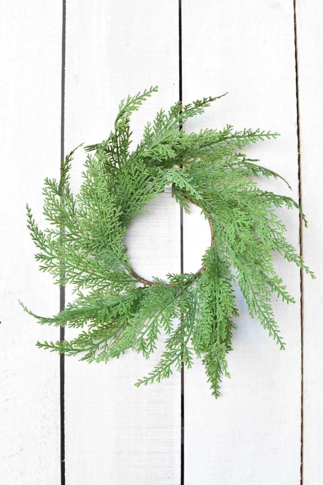 Small Cedar Wreath (4.5" Center Ring) CW2 — Christmas wreath for front door and festive holiday home decor