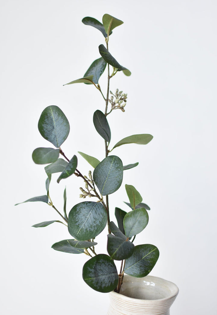 30" Faux Seeded Eucalyptus Stem
