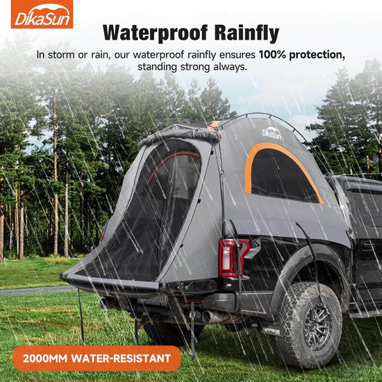 5.5-6.7ft Easy Setup Pickup Truck Bed Tent Gray