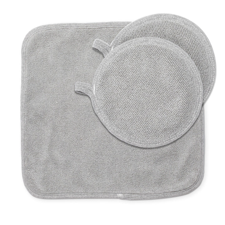 Cook & Clean Bundle 100% Cotton Dish Drying Mat 16" x 18.5", (2) 100% Cotton Pot Holders