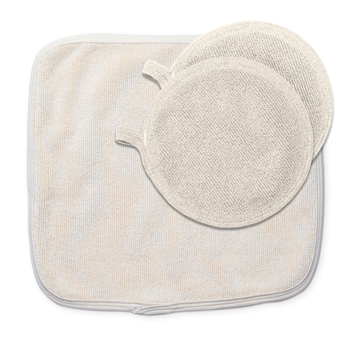 Cook & Clean Bundle 100% Cotton Dish Drying Mat 16" x 18.5", (2) 100% Cotton Pot Holders