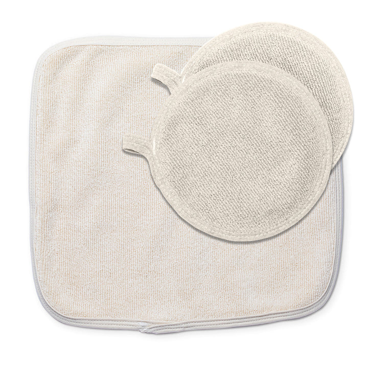 Cook & Clean Bundle 100% Cotton Dish Drying Mat 16" x 18.5", (2) 100% Cotton Pot Holders