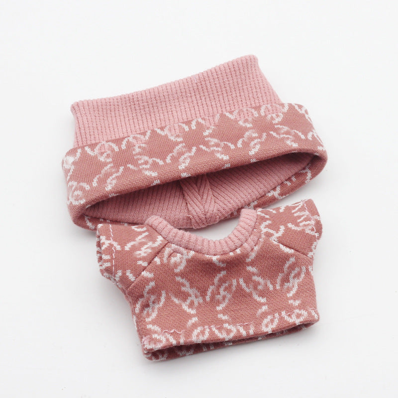17cm Labubu First and Second Generation Blind Box 10cm Cotton Crying Doll Clothes Knitted Printed Hat