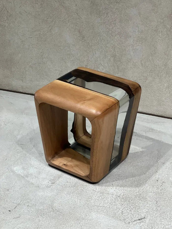Resin Side Magazine Table Stool - Stylish Modern Wooden Furniture