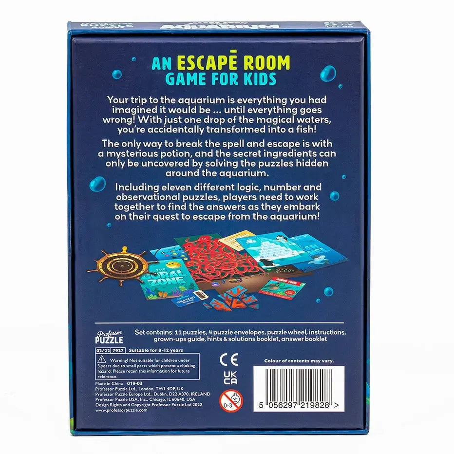 Escape from the Aquarium - Escape Room Game for Kids - Professor Puzzle