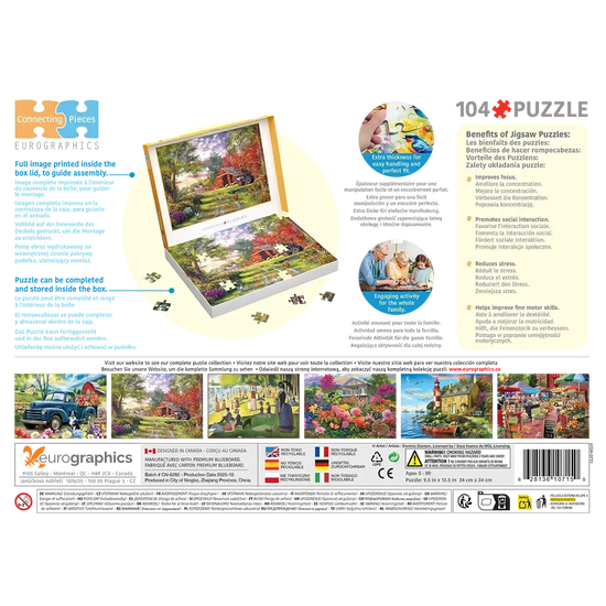 Evening at the Barnyard 104 Connecting Pieces Jigsaw Puzzle Eurographics