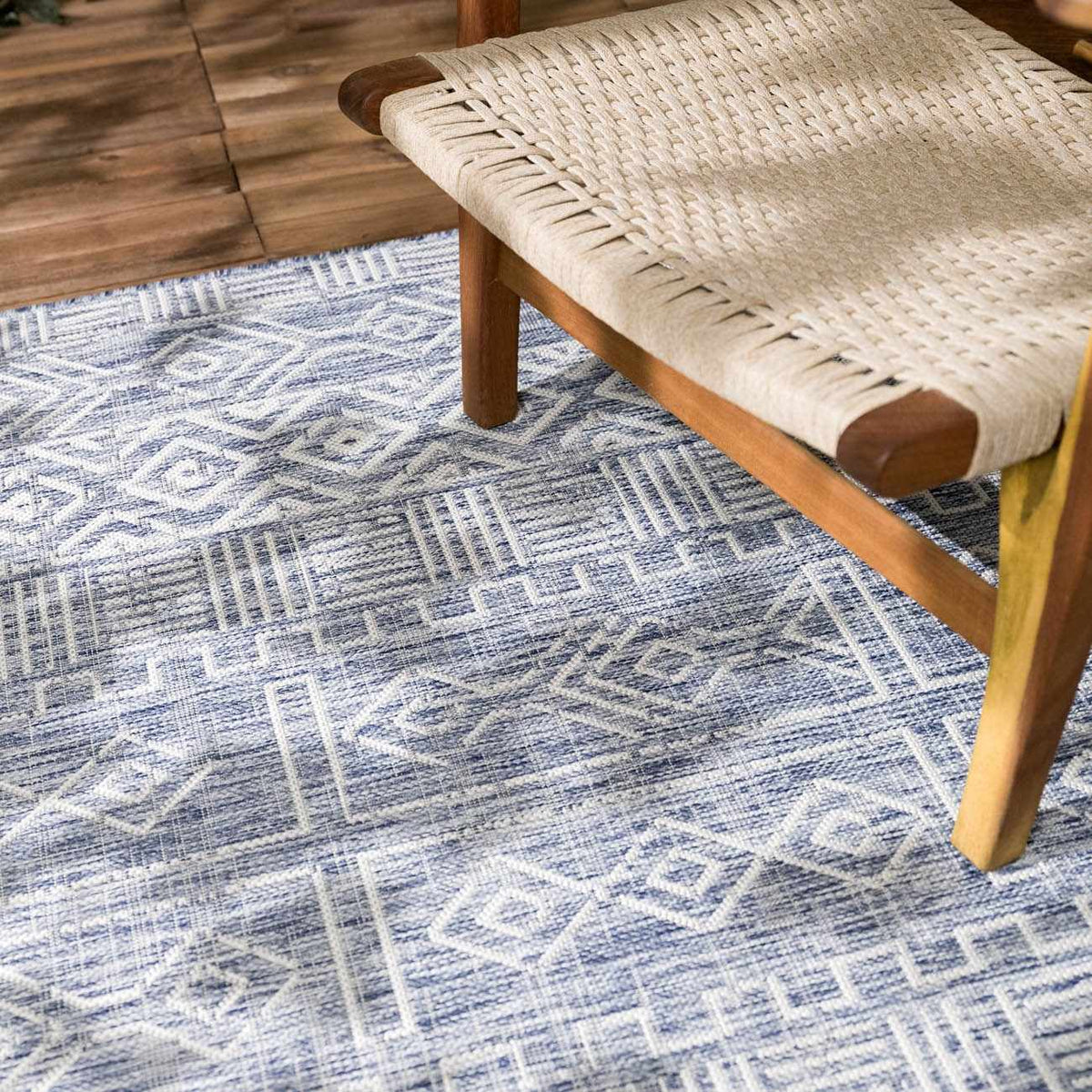 Epson Blue Indoor & Outdoor Rug - Clearance
