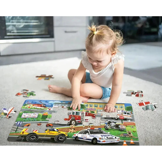 First Responders 35 Piece Floor Jigsaw Puzzle Cobble Hill