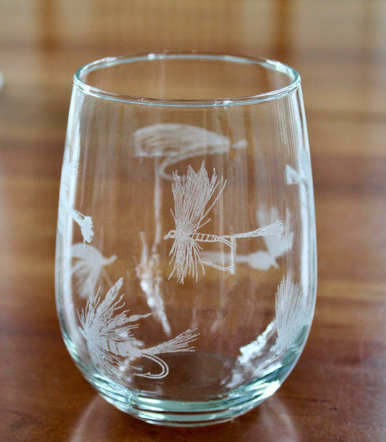 Fly Fishing Laser Engraved Glasses