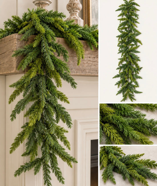 6' Foxtail Norfolk Pine Garland Natural Touch