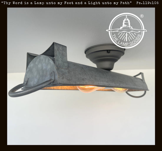 GALVANIZED DOME Ceiling Light Fixture (3 sizes)