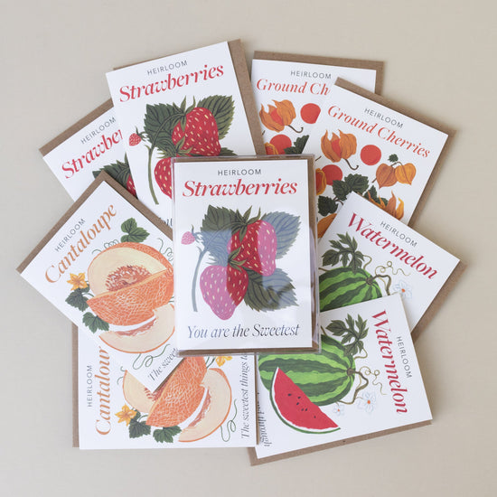 FRUIT | SEEDS OF KINDNESS A1 GREETING CARD SET OF 8