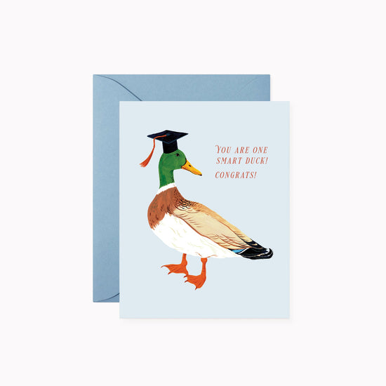 SMART DUCK GRAD | Greeting Card