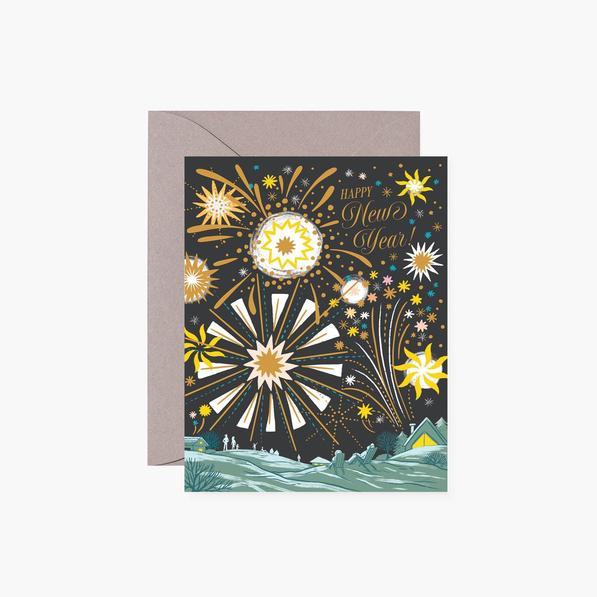 FIREWORKS, HAPPY NEW YEAR |  Holiday Card