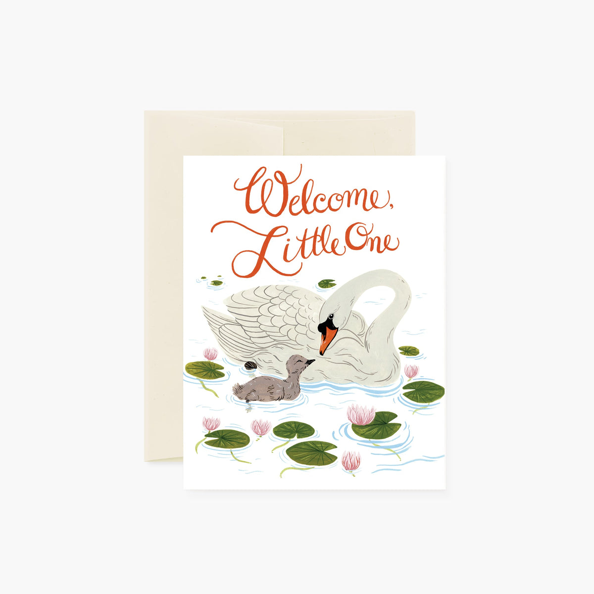 Welcome Little One | Swans Greeting Card