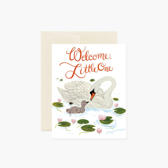 Welcome Little One | Swans Greeting Card