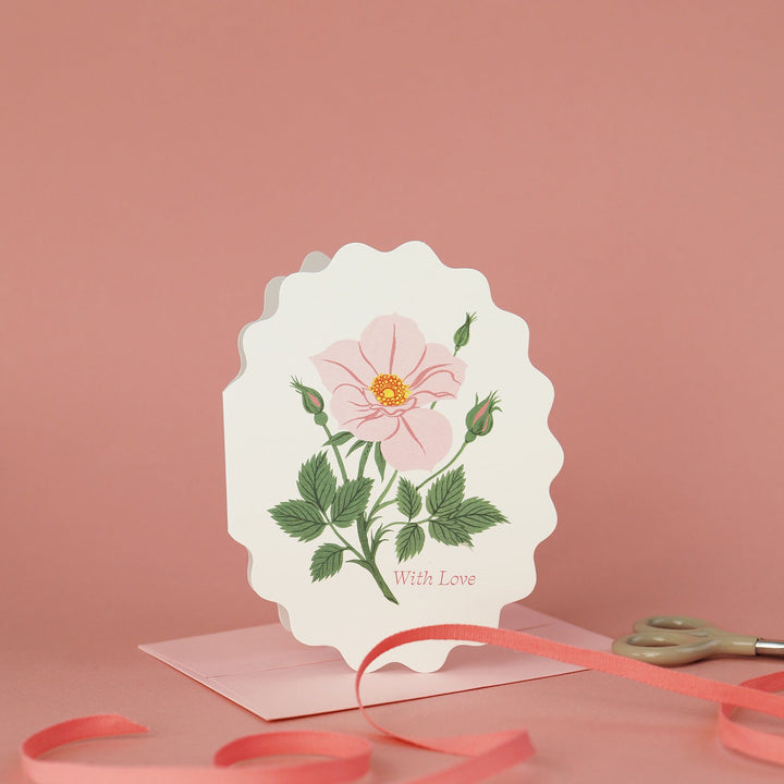 WITH LOVE, WILD ROSE | Valentine's greeting card