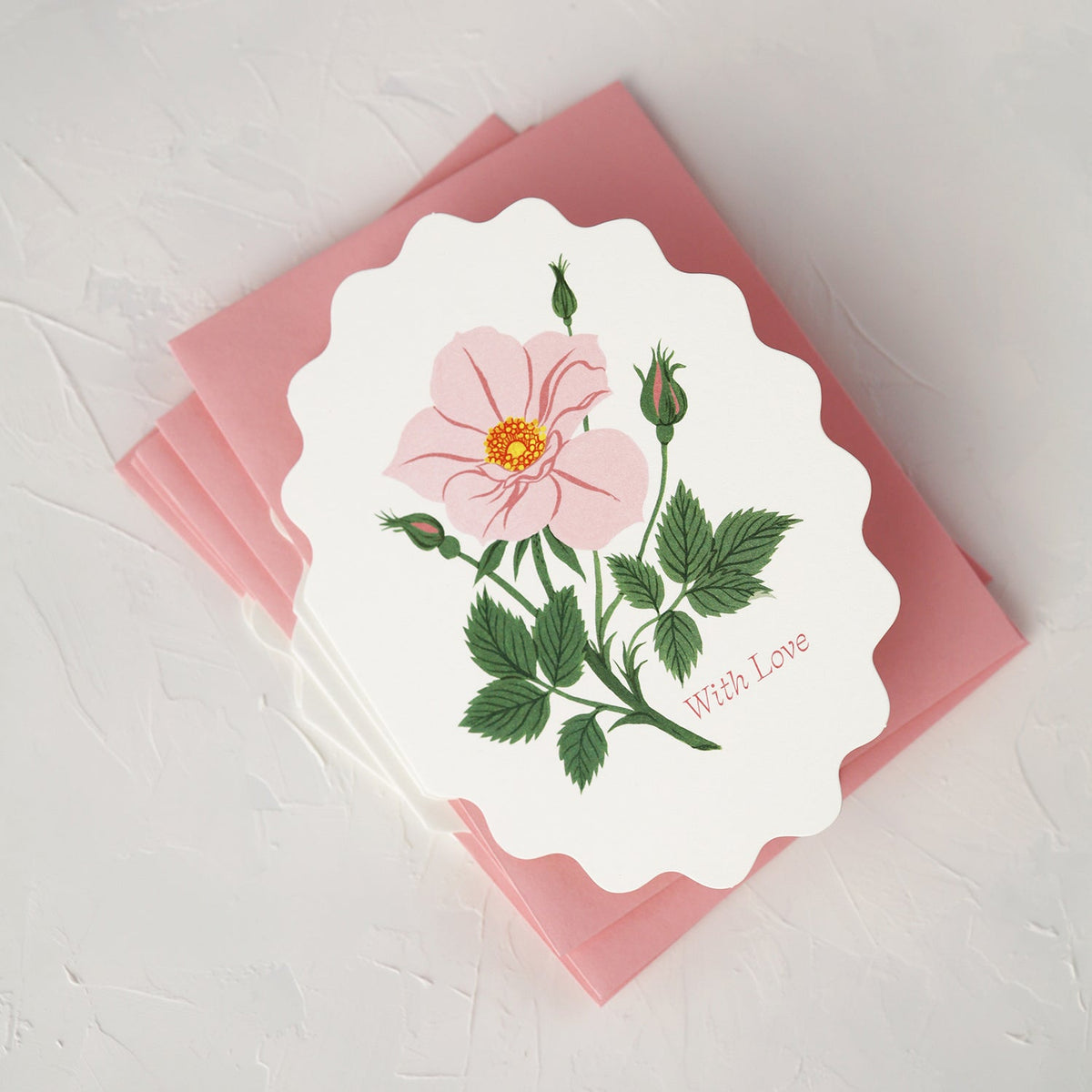 WITH LOVE, WILD ROSE | Valentine's greeting card