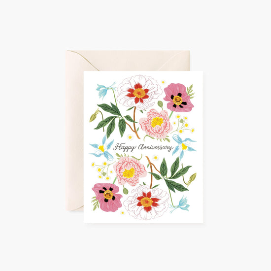 FLORALS Happy Anniversary | Greeting Card