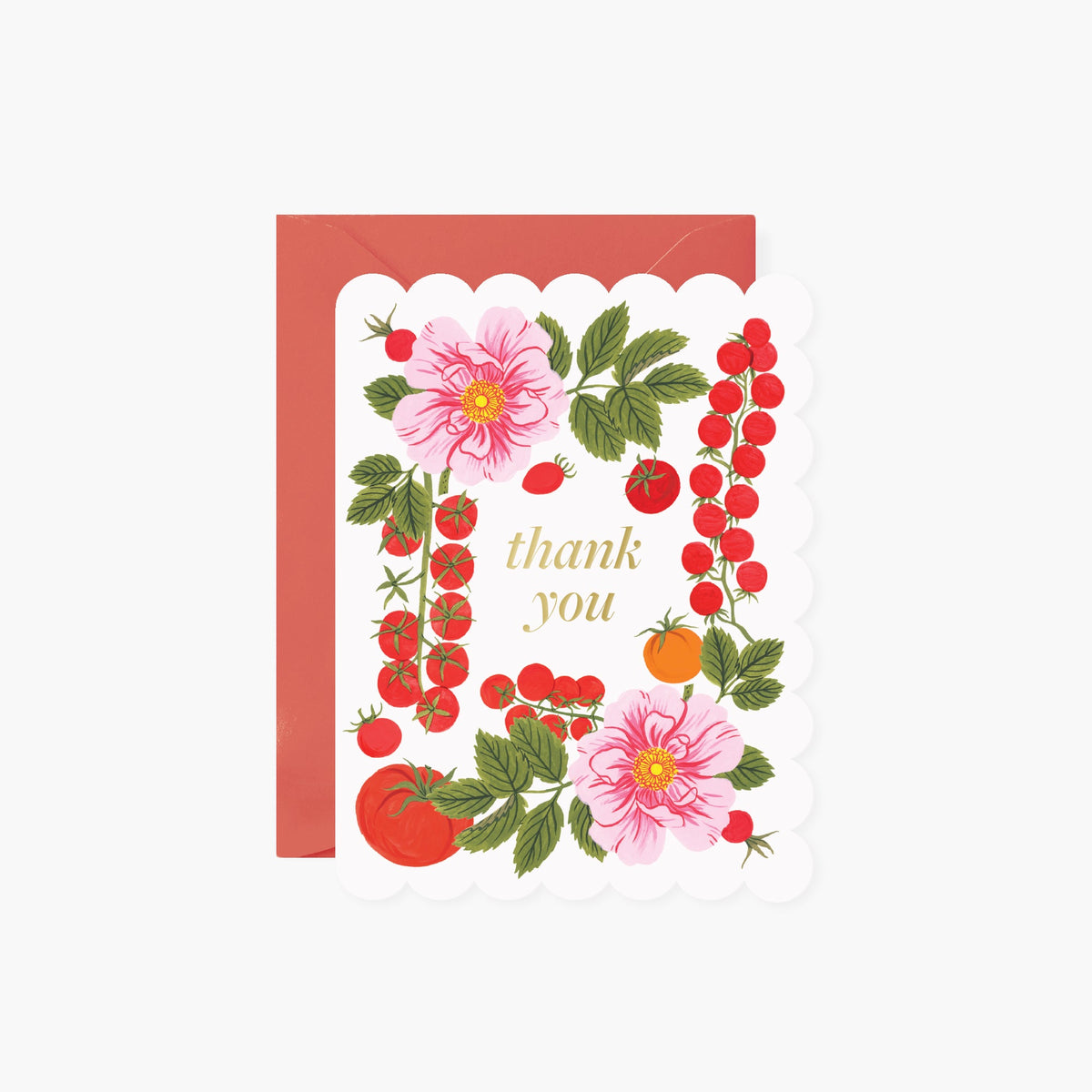 TOMATO & ROSE Thank You | greeting card