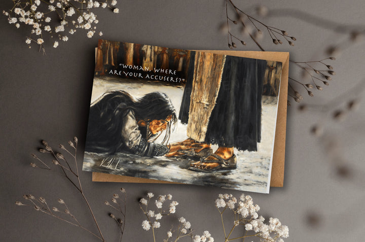 "Woman, Where Are Your Accusers?" Greeting Card