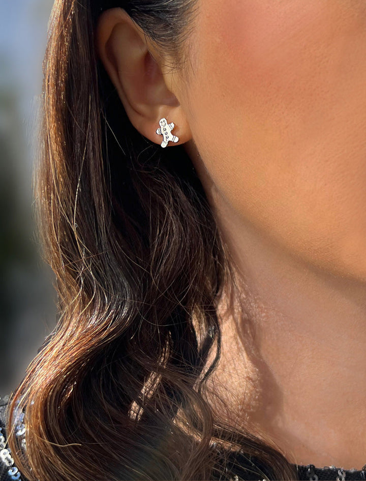 GINGERBREAD HOLIDAY Stud Earrings | Sterling Silver