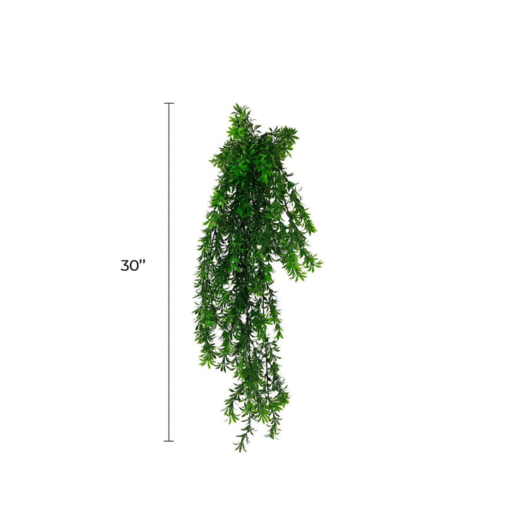 Willow Leaf Garland Artificial Hanging Bush 7.1×30in – NFPA 701 Certified – UV Resistant, decorative foliage accent for home, wedding or event decor