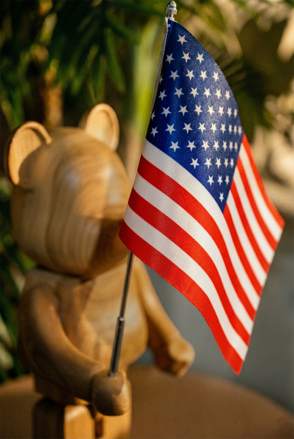 Handcrafted Wooden Bear Sculpture