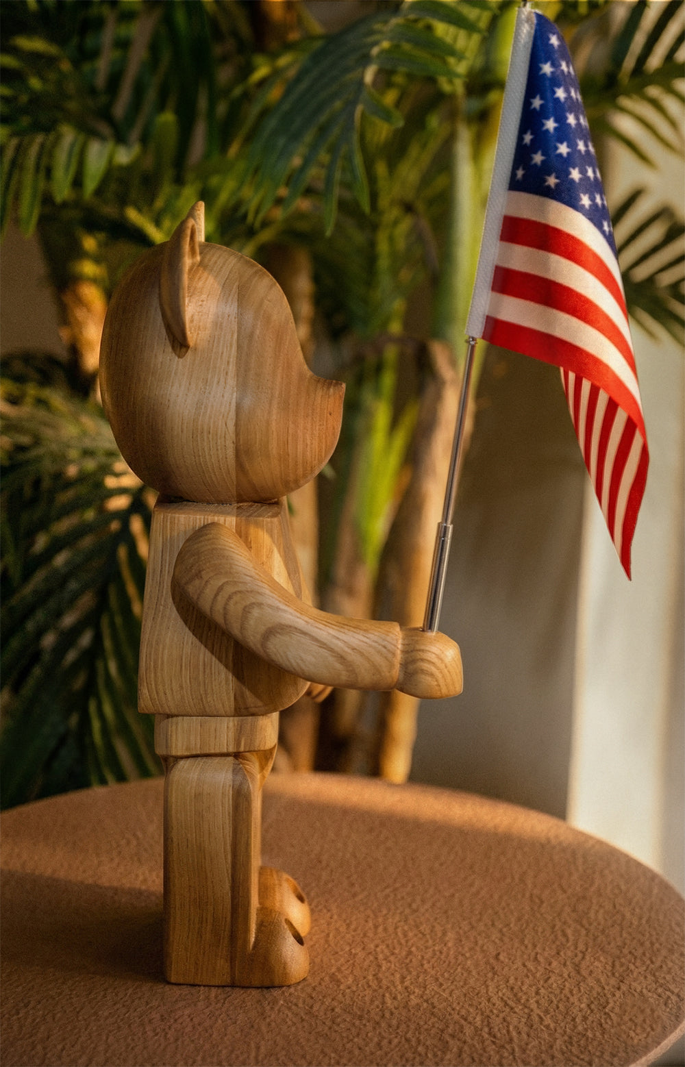 Handcrafted Wooden Bear Sculpture