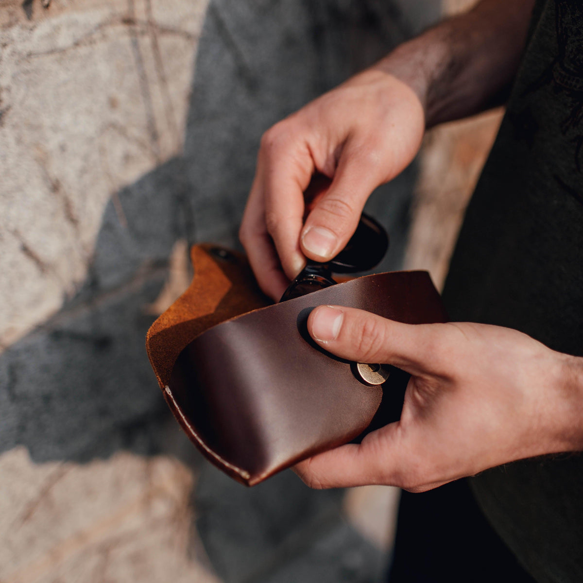 Leather Glasses Case - USA Made