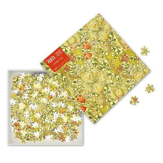 Golden Lily by William Morris 1000 Piece Jigsaw Puzzle Flame Tree