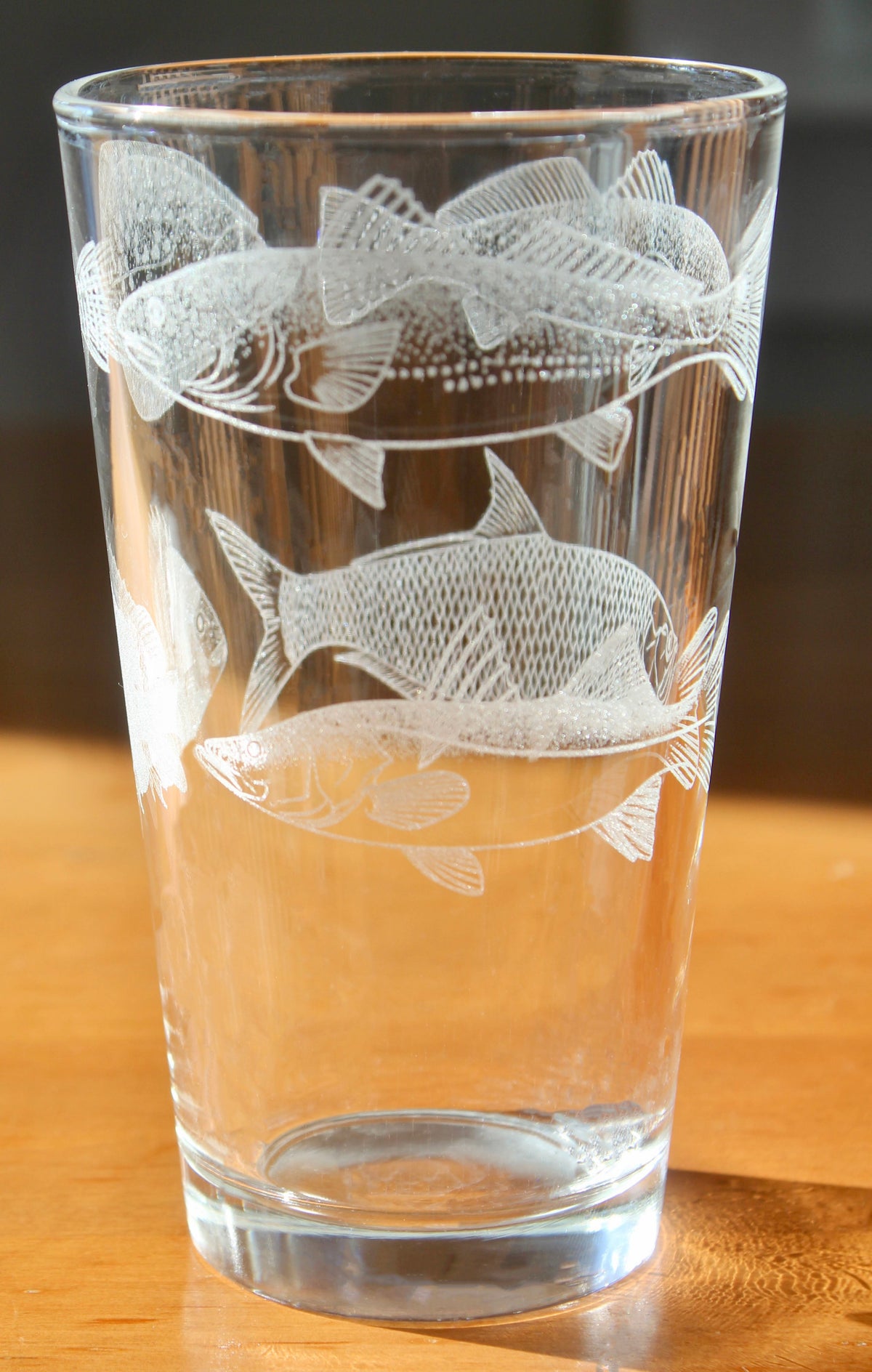 Gulf Coast Slam Fish Glass - Laser Engraved Glasses - Gift for Fisherman