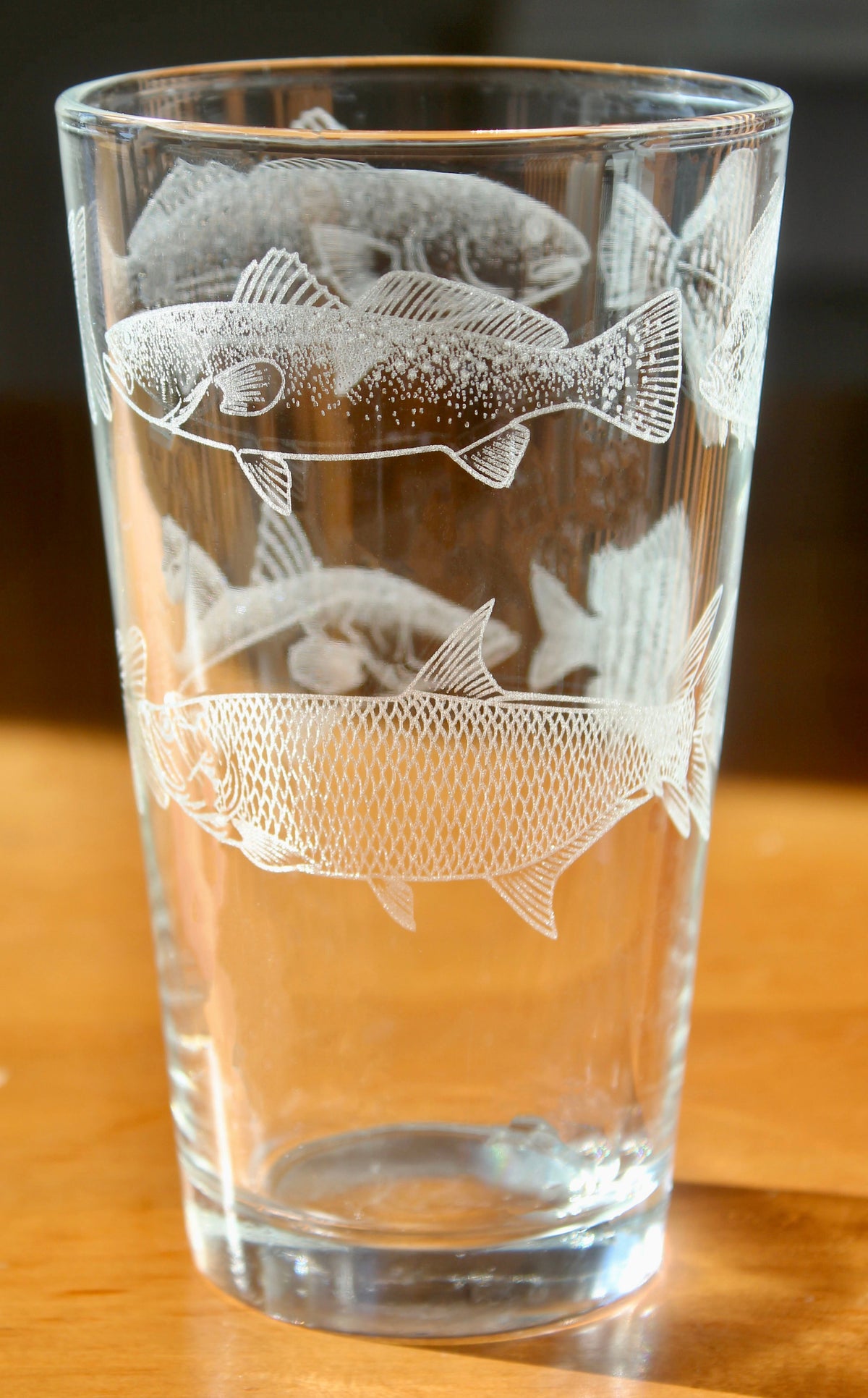 Gulf Coast Slam Fish Glass - Laser Engraved Glasses - Gift for Fisherman