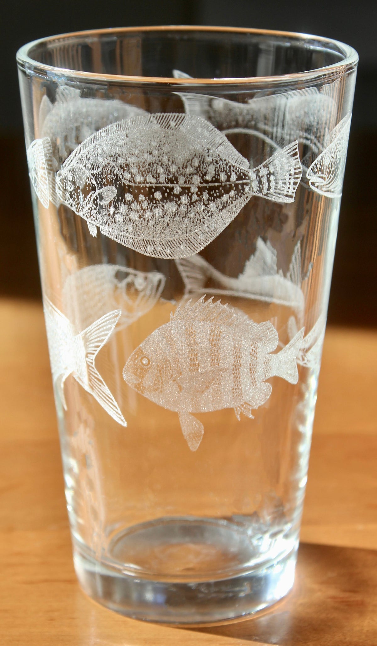 Gulf Coast Slam Fish Glass - Laser Engraved Glasses - Gift for Fisherman